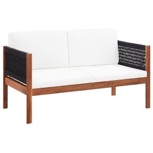 VidaXL Patio Sofa 2-Seater Solid Acacia Wood - 1 of 4