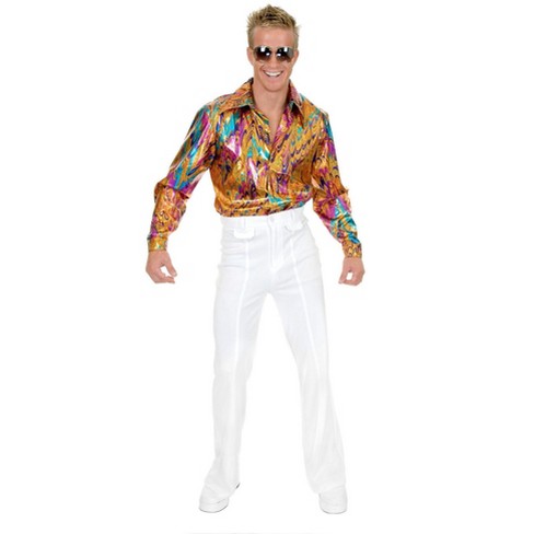 Charades Men's Multi Glitter Disco Shirt : Target