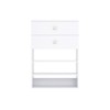 HOMLUX White Short Tower Unit w/2 Flat Drawers & Shelves for Bedroom Closet Storage Organizer - 4 of 4