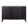 Treasure Trove Accents 4 Door Credenza Gibson Coal/Brown: Vintage Style, Adjustable Shelves, No Assembly Required - 2 of 4
