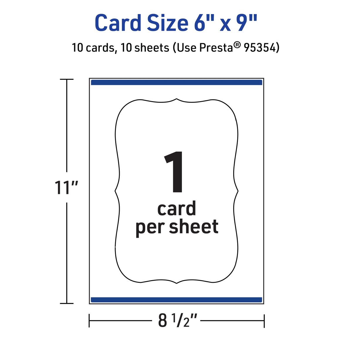 Avery Matte White Postcards, 6" x 9" Rectangle Flourished Edge - thumbnail 5
