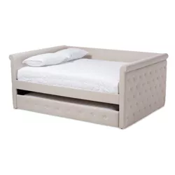 Full Alena Daybed with Trundle Beige - Baxton Studio