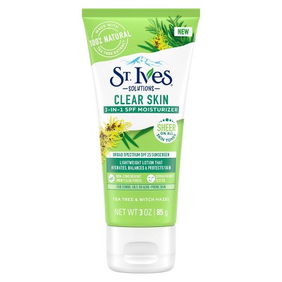 St. Ives Tea Tree Clear Skin 3-in-1 Moisturizer - SPF 25 - 3oz
