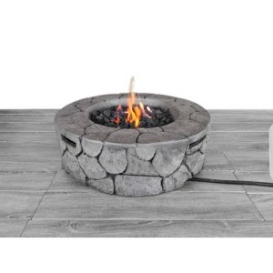9'' H x 28'' W Fiber Reinforced Concrete Outdoor Fire pit(Stone Gray) - 1 of 4