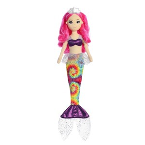 Aurora Large Tie Dye Sparkles Melody Sea Sparkles Enchanting Stuffed Doll Multicolor 18" - 1 of 4