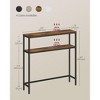 2-Tier Narrow Console Table, 31.5 Inch Sofa Table with 2 Shelves & Adjustable Feet, for Entryway Living Room Hallway - 4 of 4