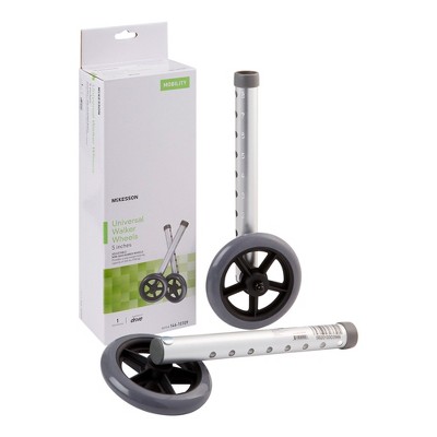 McKesson Universal Walker Wheels, Adjustable Height, 5" Wheels, 25 Pairs