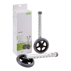 McKesson Universal Walker Wheels, Adjustable Height, 5" Wheels, 25 Pairs - 1 of 4