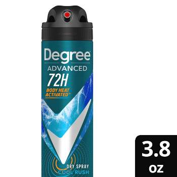 Degree Men Advanced Motionsense Cool Rush 72-Hour Antiperspirant & Deodorant Dry Spray - 3.8oz