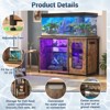 Aheaplus 55-75 Gallon Rectangle Aquarium Stand with Power Outlets & LED Light,Fish tank stand - 3 of 4