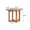 Outdoor Acacia Wood End Table,Square Slatted Sofa or Entryway Table with X-Base,Wooden Console Table for Patio or Balcony-Maison Boucle - 2 of 4