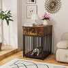 LAOTIES Indoor Dog Crate Furniture With Drawer,Wooden Dog Kennel End Table,Chew Proof Iron Tube Dog Cage For Small Dogs - 2 of 4