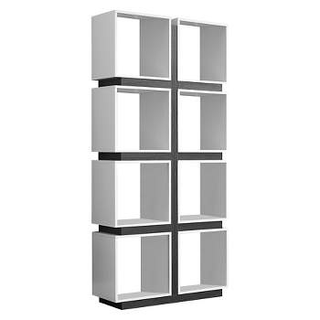 71" Hollow Core Bookcase - White/Gray - EveryRoom