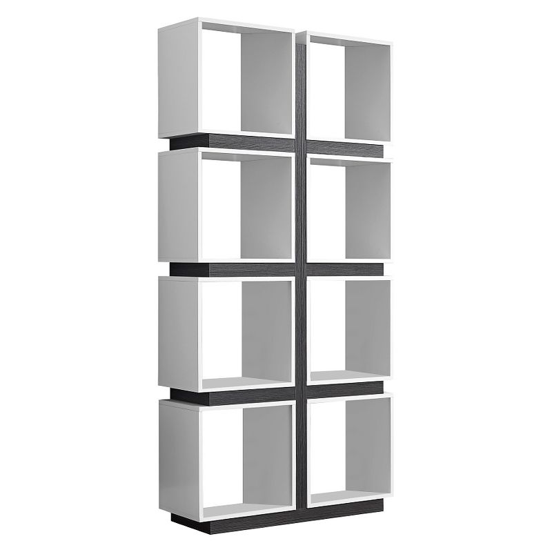 71" Hollow Core Bookcase - White/Gray - EveryRoom, 1 of 7