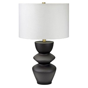 Hudson and Canal 25" Tall Table Lamp with Fabric Shade - 1 of 4