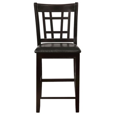 Coaster,Lavon Wood Counter Chair Black and Espresso (Set of 2)