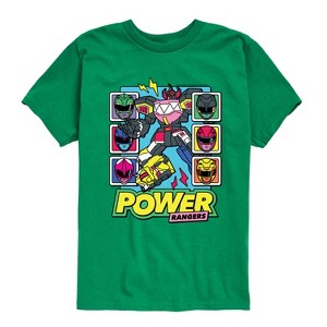 Boys' - Power Rangers - Zord Character Heads Short Sleeve Graphic T-Shirt - 1 of 3