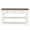 Modern Entryway Table, 48" Pine Wood Console Table with 3 Top Drawers and 2 Open Style Bottom Shelves, for Living Room, Dining Room and Corridor - 2 of 4