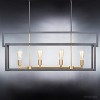 Urban Ambiance Luxury Modern Farmhouse Farmhouse Chandelier,  17-1/4" x 40-7/8",  Charcoal Finish, UHP2801 - 3 of 4