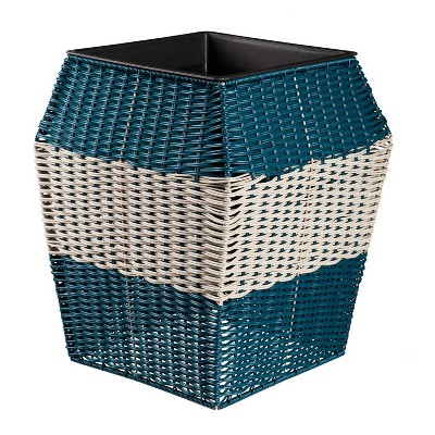 Multicolor Resin Wicker Indoor/Outdoor Planter Set of 3