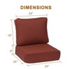 Aoodor Outdoor Patio Chair Cushions Set, Weather-Resistant Sunbrella Fabric Outdoor Cushion with Individual Pocket Springs - 4 of 4