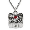 Black Bow Jewelry Antiqued Stainless Steel CZ Birthstone Angel Ash Holder Necklace 18 In - 2 of 4