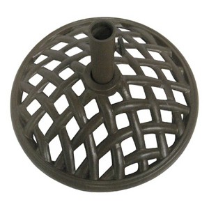 Four Seasons Courtyard Brookfield 19 Inch Round Base for 2 Inch Umbrella Poles to Shade Outdoor Backyard Gardens, Patios, and Porches, Espresso - 1 of 1