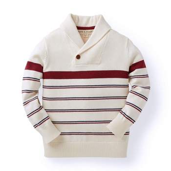 Hope & Henry Boys' Mock Neck Cable Sweater With Buttons (soft White, 3 ...
