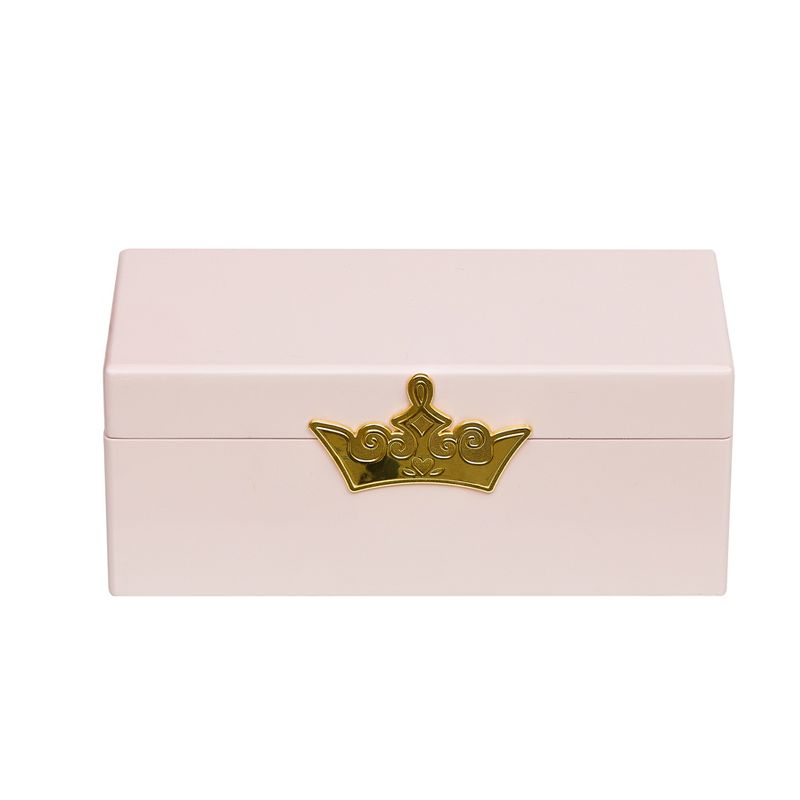 Disney Princess Gold Icon Pink Lacquer Wood Jewelry Organizer Box, 4 of 8