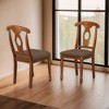FurniFact,Elegant Wooden Dining Chairs with Upholstered Seat – Set of Two - 2 of 3