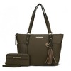 MKF Collection Gloria Vegan Leather Women’s Tote Bag with Wallet Set by Mia K - 2 of 4