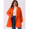 Agnes Orinda Women's Plus Size Winter Fashion Double Breasted with Pockets Warm Pea Coats - 2 of 4