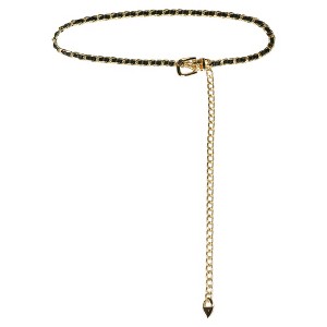 INSPIRE CHIC Women's Rhinestone Sparkle Chain Belt - 1 of 4