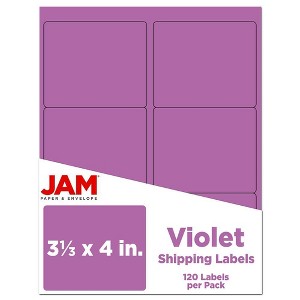 JAM Paper Mailing Labels 3 1/3" x 4" 120ct - 1 of 4