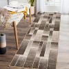 Fulvari Washable Indoor Runner Rug with Rubber Backing,Modern Geometric Patchwork Aesthetic Carpet for Bedroom,Hallway - 4 of 4