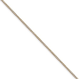 Black Bow Jewelry 0.5mm, 14k Yellow Gold, Curb Chain Necklace - 1 of 4