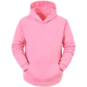 Lars Amadeus Men's Pullover Solid Long Sleeves Hooded Sweatshirts with Pocket - 1 of 4