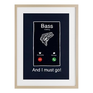 Stupell Industries Bass Is Calling Must Go Framed Print Under Glass Art - 1 of 4