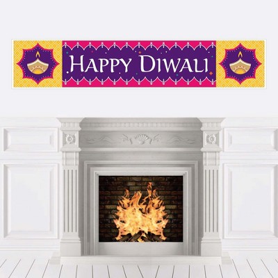 Big Dot of Happiness Happy Diwali - Festival of Lights Party Decorations Party Banner