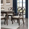 Set of 2 Chateau Upholstered Dining Arm Chairs Brown - Treasure Trove Accents: Polyester, Hardwood Frame, No Assembly Required - 4 of 4