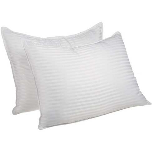 Traditional 1cm Stripe Microfiber Down Alternative 2-piece Pillow