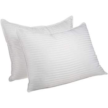 Traditional 1cm Stripe Microfiber Down Alternative 2-Piece Pillow Set - Blue Nile Mills