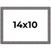 PosterPalooza | Photo Size Textured Grey Picture Frame - UV Acrylic, Foam Board Backing, Hanging Hardware - 2 of 4