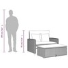 vidaXL Patio Sofa Black, Cream White - 4 of 4