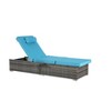 Okak 2-Piece Outdoor Wicker Chaise Lounge Set with Adjustable Back,All-Weather PE Rattan Lounger with Cushions for Backyard,Garden,Beach - 4 of 4