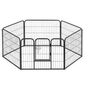 FDW Dog Playpen Pet Dog Fence 2-32 Panels  24/32/40"H Metal Dog Pen Outdoor Exercise Pen with Doors for Large/Medium /Small Dogs for RV,Camping,Yard - 1 of 4