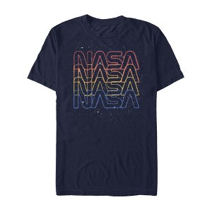 Men's NASA Rainbow Repeat Logo T-Shirt - 1 of 4