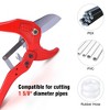 Yescom PEX Pipe Cutter 1 5/8” Rubber PVC Tube Ratchet Type Plastic Hose Cutting Tool Red - 3 of 4