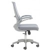 Office Chair 42.9"H Gray – Mesh Fabric Seat with Nylon Frame, Adjustable Ergonomic Swivel Chair By Zuo Modern - 4 of 4