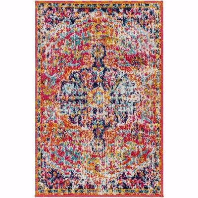 Mark & Day Olivia 3'11"x5'7" Rectangle Woven Indoor Area Rugs Orange/Dark Blue